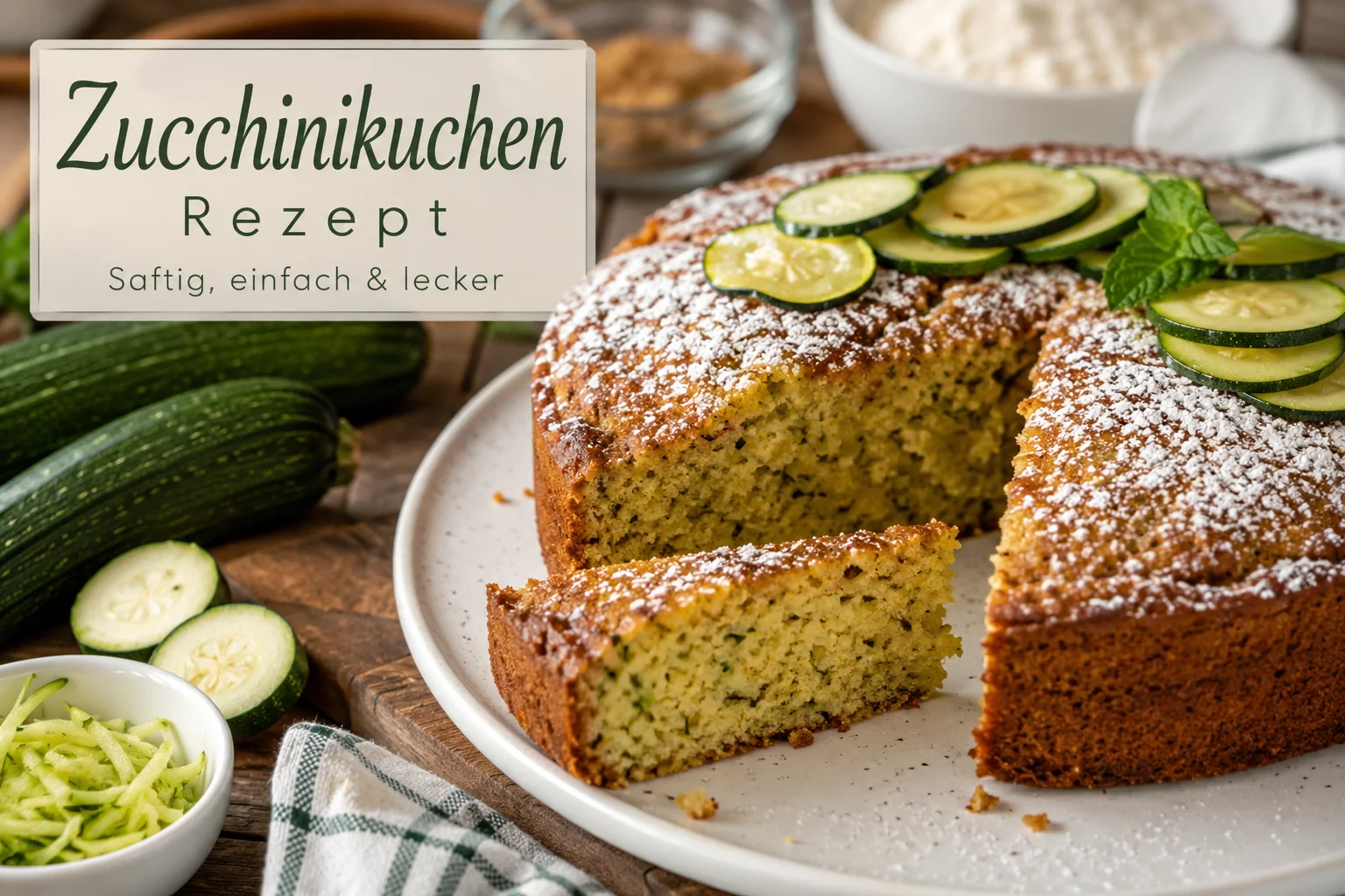 Zucchinikuchen Rezept: Saftig, einfach und gelingsicher selber backen